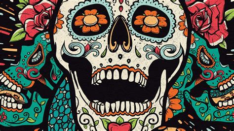 Mexican Skull Art Wallpaper