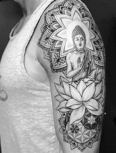 Lotus Flower Buddha Tattoo