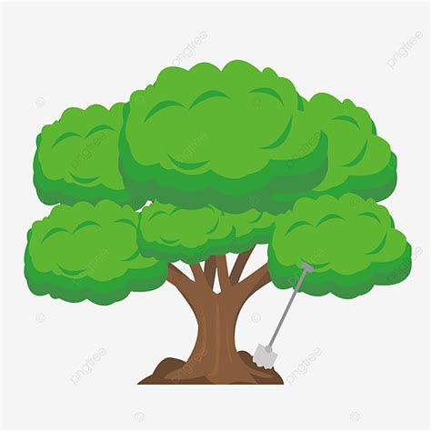 Transparent Material PNG Picture, Green Big Tree Cartoon Transparent ...