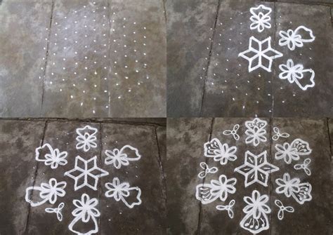 Rangoli designs/Kolam: S.No. 62 :-11-6 Pulli Kolam - interlaced dots kolam