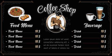 Coffee Shop Banner And Menu template 8076921 Vector Art at Vecteezy