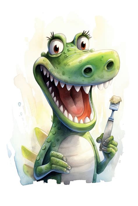 Animal reptile cartoon representation. AI | Premium Photo Illustration ...