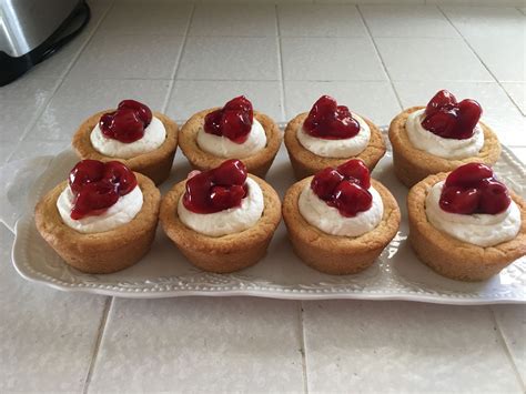 Easy sugar cookie dough mini cheese cakes. Use Pillsbury pre-made sugar ...