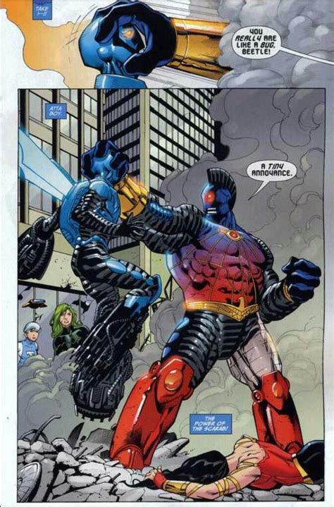 Blue Beetle vs OMAC Prime 2 | Blue beetle, Dc comics heroes, Dc comics ...