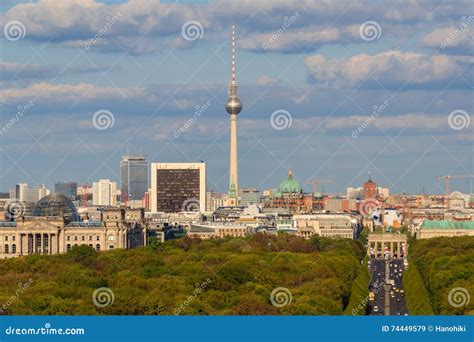 Berlin City Skyline - Berlin Skyline Stock Image - Image of tower ...