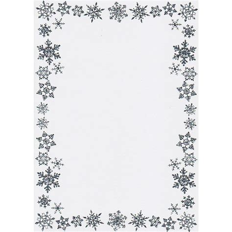 Snowflake+Border+Writing+Paper | Christmas border, Snowflake template ...