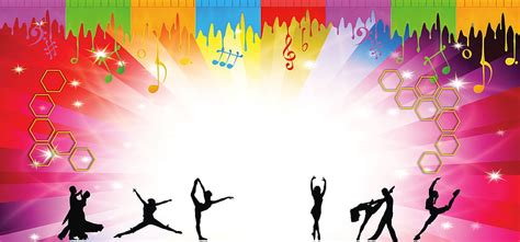 Flat Color Dancing People Backgrounds 포스터 배경 디자인 [5809x2716] for your ...