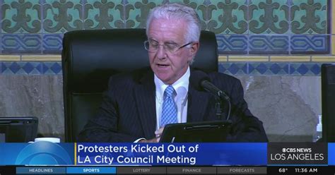 Protesters kicked out of LA City Council meeting - CBS Los Angeles