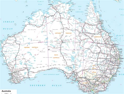 Large detailed road map of Australia with all cities | Vidiani.com ...