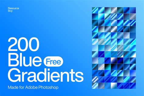 200 Blue Photoshop Gradients (FREE) | Resource Boy