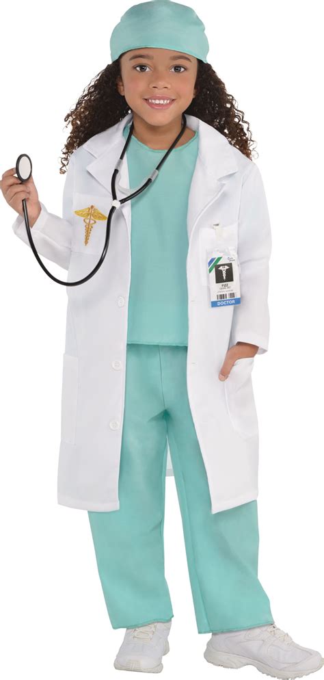 Toddler & Kids' Doctor Teal Scrubs with Shirt & Pants Halloween Costume ...