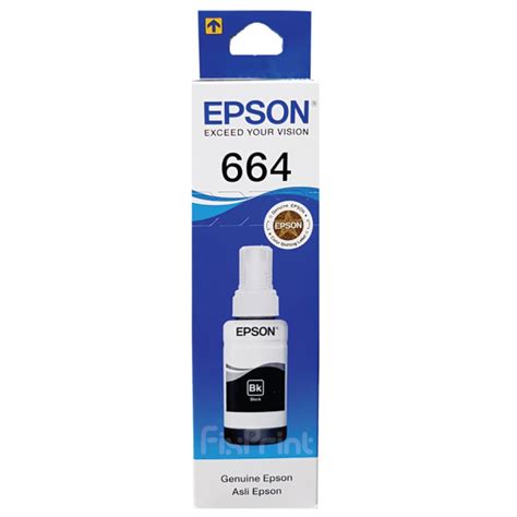 Tinta Refill Epson Original 664 t6641 Black 70ml, Printer L110 L120 ...