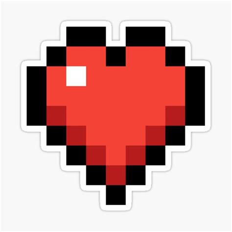 "Minecraft Heart" Sticker for Sale by DrMemes | Redbubble