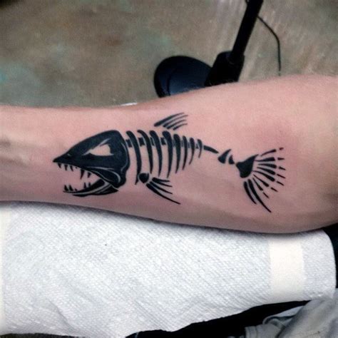 50 Epic Fish Skeleton Tattoo Designs for Men [2024 Guide] | Skeleton ...