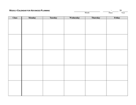 Monthly Calendar Template Monday To Sunday - Template Calendar Design