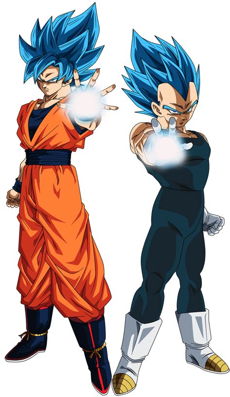 Goku Super Saiyan Blue / Vegeta Super Saiyan Blue by crismarshall on ...