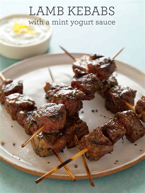 Lamb Kebabs with a Mint Yogurt Sauce | Spoon Fork Bacon