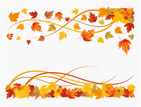 Vector Fall Leaf Border