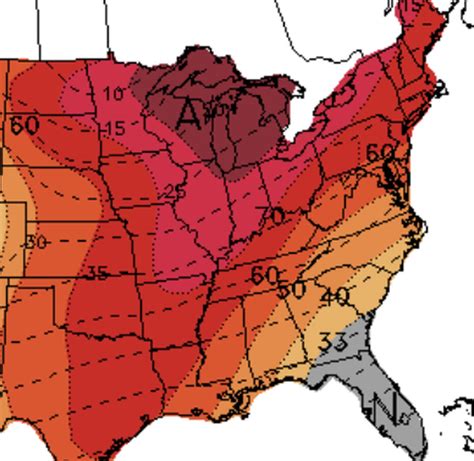 First two weeks of January showing dark red on Michigan’s temperature ...