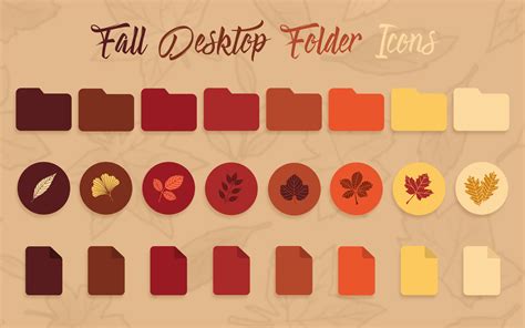 Fall Desktop Folder Icons Aesthetic - Mac Folder Icons Aesthetic 🍁