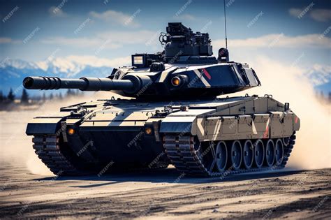 Premium AI Image | Armored defense military tank essential for infantry ...