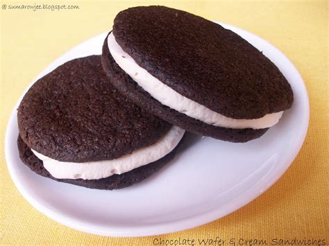 Cakes & More: Eggless Chocolate Wafer & Cream Sandwiches