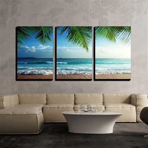 Sunset on Seychelles...24"x16"x3Panels - Canvas Art | Wall26