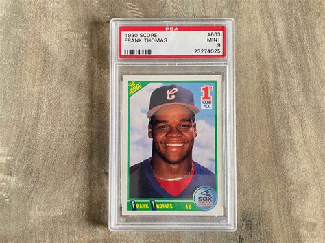 Sold Price: 1990 Score #663 Frank Thomas Rookie Card PSA 9 - March 3 ...