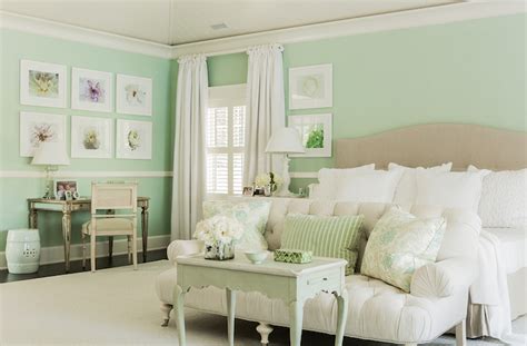 Mint Green Bedrooms - Cottage - bedroom - Brookes and Hill Custom Builders