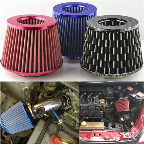 Air Intake Filter 76mm Universal Car Air Filter Vehicle Induction High ...