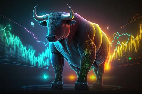 Premium Photo | Bull trading with computer bullish in stock market and ...