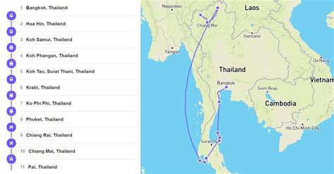 Thailand Travel Map