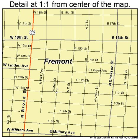 Fremont Nebraska Street Map 3117670