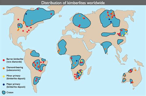 Kimberlite Pipes Map