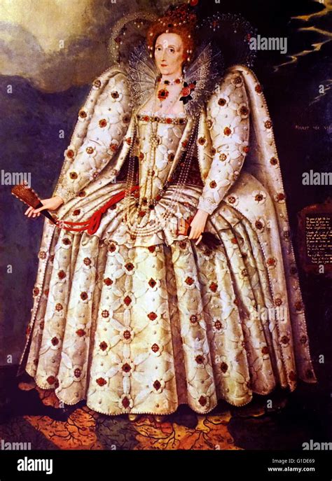 Portrait of Queen Elizabeth I of England (1533-1603) the fifth and ...