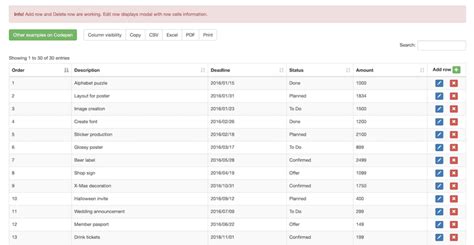 30 Bootstrap Datatable Examples For Simple And Complex Web Tables