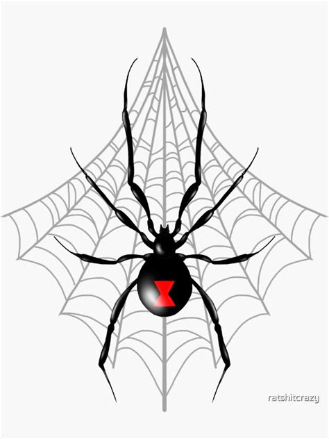 "Black Widow Spider Web" Sticker for Sale by ratshitcrazy | Redbubble