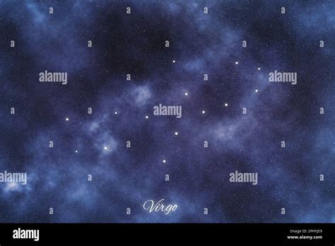 Virgo star constellation, Brightest Stars , Virgin constellation Stock ...