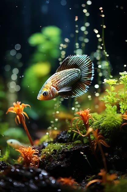 Premium AI Image | Photoshoot of Dwarf Gourami in a 10 Gallon Tank ...