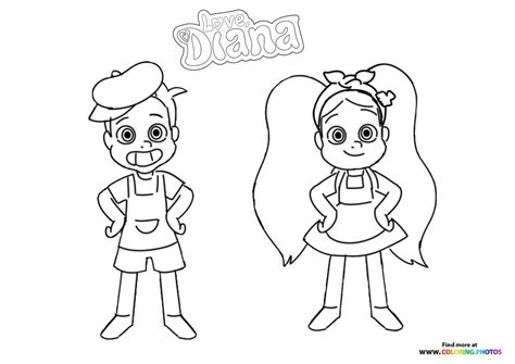 Diana and Roma - Coloring Pages for kids