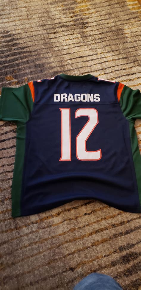 Custom Dragons Jersey Arrived! : r/xfl