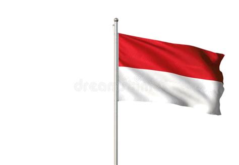 3d Flag Of Monaco Or Indonesia Stock Illustration - Illustration of ...