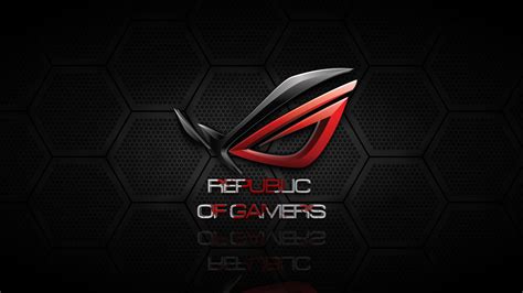 Black And Red Republic Of Gamers Asus RoG Wallpaper - Id #1217 ...