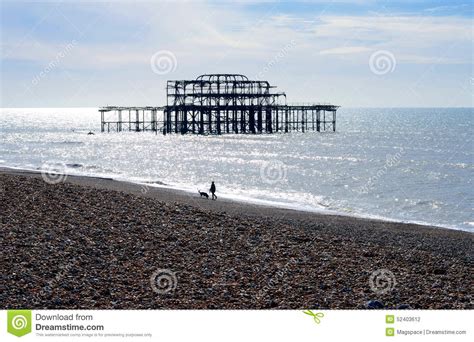 West Pier, Brighton, England, UK Stock Photo - Image of kingdom ...