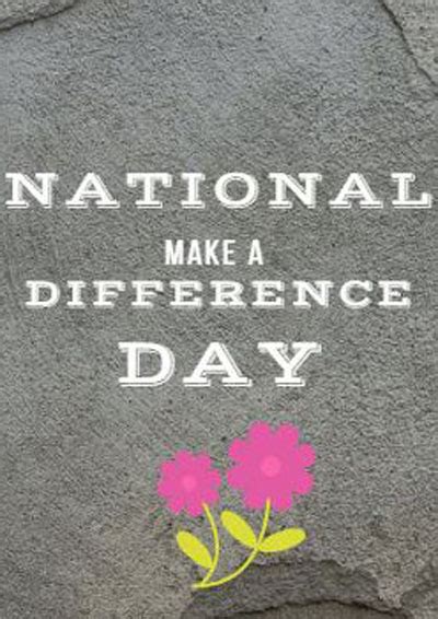 National Make a Difference Day