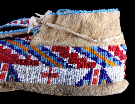 Lakota Sioux Indian Fully Beaded Moccasins c. 1890