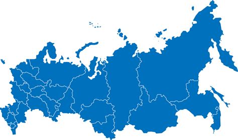 Russia political map divide by state 13836241 PNG