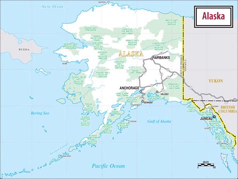 Large road map of Alaska. Alaska large road map | Vidiani.com | Maps of ...