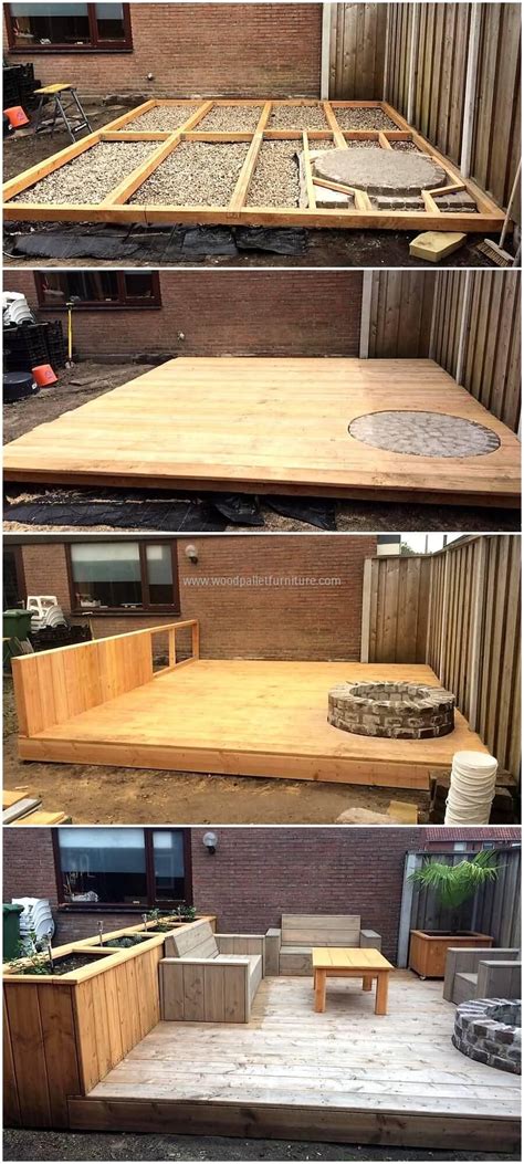 DIY Wood Pallets Made Terrace Project | Patio trasero diy, Decoraciones ...