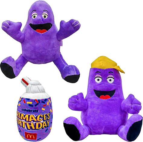 Amazon.com: Nowtek 3 Packs Grimace Yellow Hat Plush, 8 inch Stuffed ...